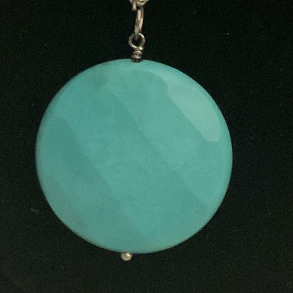Turquoise pendant necklace. 18” - Picture 2 of 8